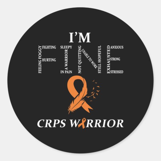 RSD CRPS Warrior Ronde Sticker (Voorkant)