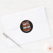 RSD CRPS Warrior Sinaasappel Lint Nog steeds gliml Ronde Sticker (Envelop)
