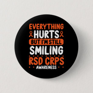 RSD CRPS Warrior Sinaasappel lint nog steeds lache Ronde Button 5,7 Cm