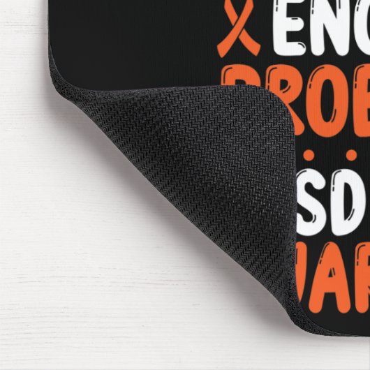 RSD CRPS Warrior Sinaasappel Lint op mijn zenuwen Muismat (Hoek)