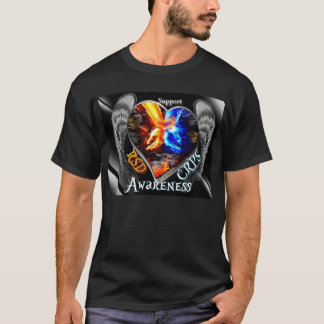 RSD CRPS Wingd Flaming Hands Heart Shirt