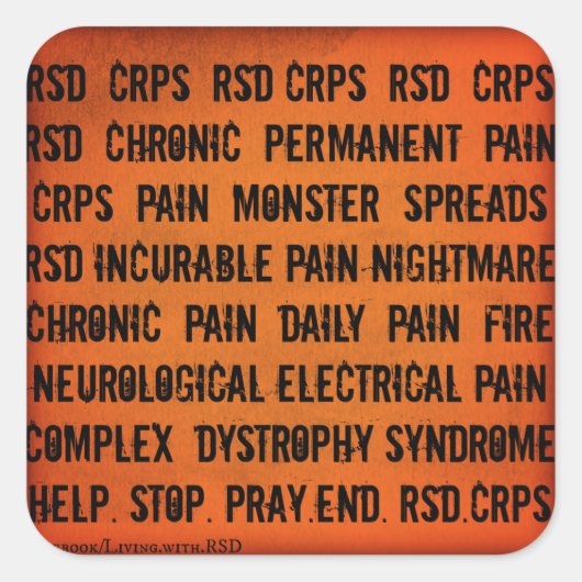 RSD CRPS Word sticker (Voorkant)