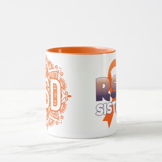 RSD Mandala Oranje handvat met RSD Sisters Ribbon Mok (Midden)