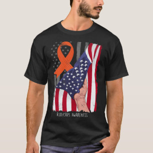 RSDCRPS Bewustzijn Amerikaanse vlag Sinaasappel R T-shirt