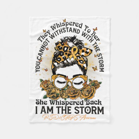 RSDCRPS Bewustzijn Ik ben het Storm Messy Bun Figh Fleece Deken (Voorkant)