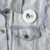 RSDCRPS Warrior Awareness Support Squad Messy Bun Ronde Button 5,7 Cm (In situ)
