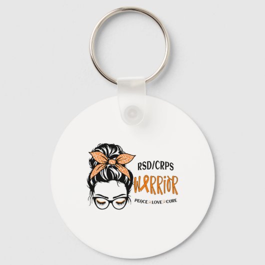 RSDCRPS Warrior Awareness Support Squad Messy Bun Sleutelhanger (Voorkant)