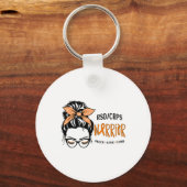 RSDCRPS Warrior Awareness Support Squad Messy Bun Sleutelhanger (Voorkant)