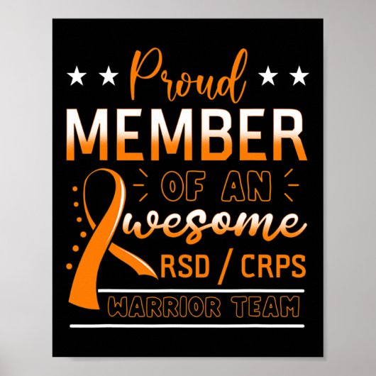 RSDCRPS Warrior Team Oranje Complex Regional Pain Poster (Voorkant)