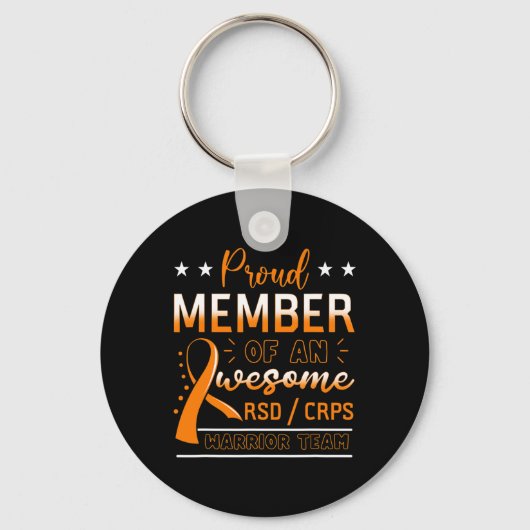RSDCRPS Warrior Team Oranje Complex Regional Pain Sleutelhanger (Voorkant)