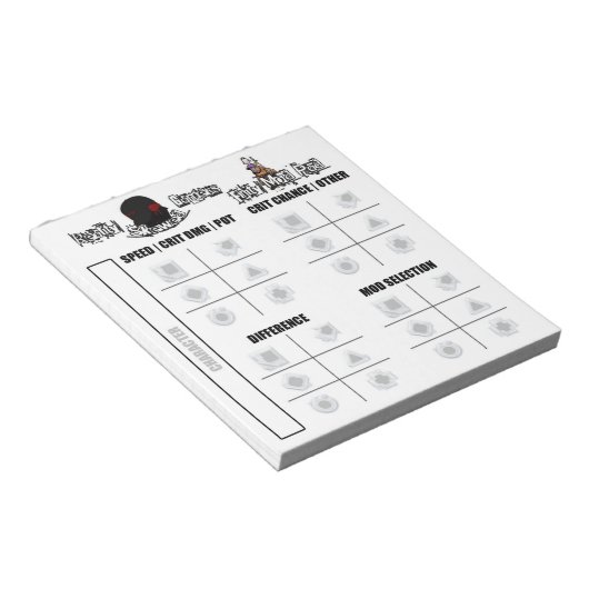 RSG Finity Mod Pad Notitieblok (Schuin)