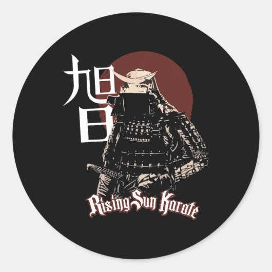 Rska Samurai Ronde Sticker (Voorkant)