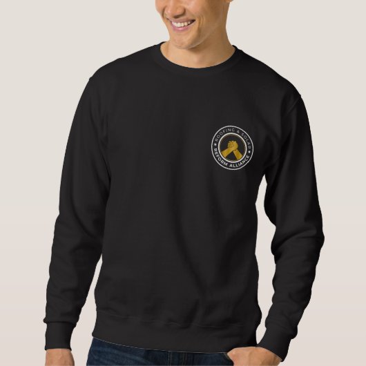 RSRA Zwarte Crewneck Sweatshirt Klein Logo (Voorkant)