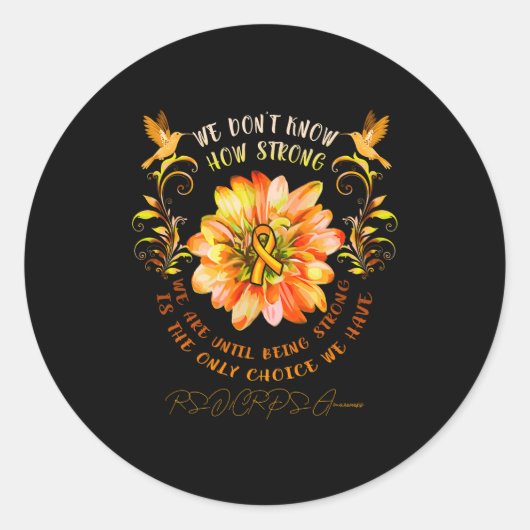 Rsrps Awareness Flower We Dont Know How Strong  Ronde Sticker (Voorkant)
