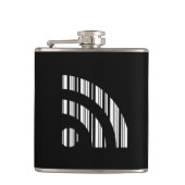 RSS FEED BAR CODE Logo Barcodepatroonontwerp Heupfles (Voorkant)