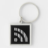RSS FEED BAR CODE Logo Barcodepatroonontwerp Sleutelhanger (Voorkant)