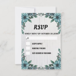 Rstic Bontanical Simple RSVP-kaart RSVP Kaartje
