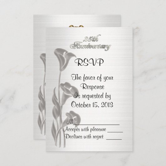 RSVP 25e bruiloft Kaart (Voorkant / Achterkant)