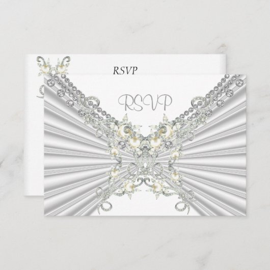 RSVP 25e verjaardag Witte Zilveren Parel Juwelen 2 (Voorkant / Achterkant)