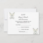 RSVP 25e verjaardag Witte Zilveren Parel Sieraden  (Achterkant)