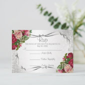 RSVP 25e zilveren Jubileum Kaartje (Staand voorkant)