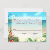 RSVP-2 Exotisch strand RSVP Kaartje (Voorkant)