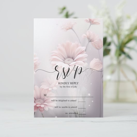 RSVP 2 Prachtige Elegante Roze Daisies