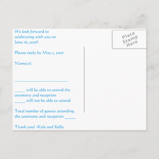 RSVP 2 UITNODIGING BRIEFKAART (Achterkant)