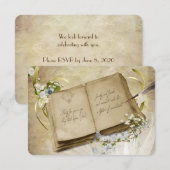 RSVP-35e vernliewing huwelijksgeloften Kaart (Voorkant / Achterkant)