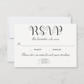 RSVP 3 Entree Keuzes Receptie Kaart Uitnodiging (Voorkant)