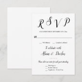 RSVP 3 Menu Keuze Antwoordkaart Reactie Antwoord (Voorkant / Achterkant)