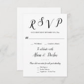 RSVP 3 Menu Keuze Reactie Antwoord (Voorkant / Achterkant)