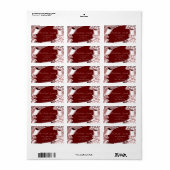 RSVP 3D Lijst Glitter Roos Roya Burgundy Label (Full Sheet)