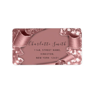 RSVP 3D Lijst Glitter Roos Royal Blush Glam Etiket