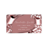 RSVP 3D Lijst Glitter Roos Royal Wedding Etiket (Voorkant)