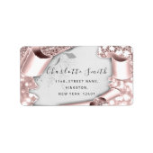 RSVP 3D Silver Lijst Glitter Gray Royal Roos Etiket (Voorkant)