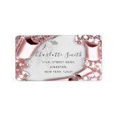 RSVP 3D Silver Lijst Glitter Gray Smoky Blauwgroen Etiket (Voorkant)