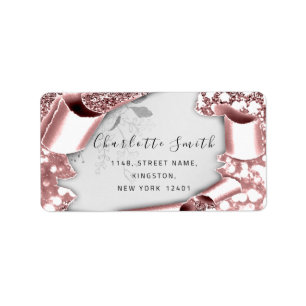 RSVP 3D Silver Lijst Glitter Gray Smoky Blauwgroen Etiket
