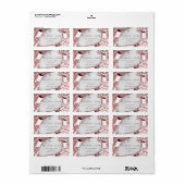 RSVP 3D Silver Lijst Glitter Gray Smoky Blauwgroen Etiket (Full Sheet)