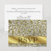 RSVP 50e Gold Jubileum-kaart (Voorkant / Achterkant)