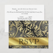 RSVP 50e Gold Jubileum-kaart Kaart (Voorkant / Achterkant)