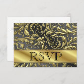 RSVP 50e Gold Jubileum-kaart Kaart (Voorkant / Achterkant)