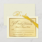 RSVP - 50e Golden Jubileum-uitnodigingen (Voorkant / Achterkant)