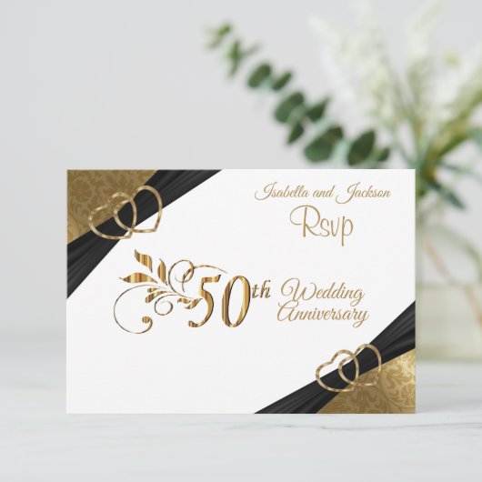 RSVP 50th Golden Jubileum - Damask (Staand voorkant)