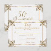 RSVP 50th Golden Jubileum Kaartje (Voorkant / Achterkant)