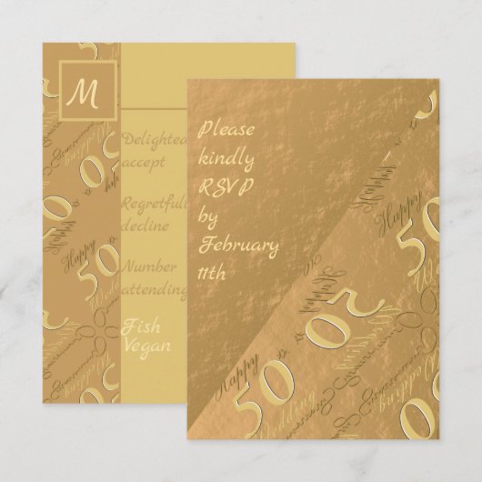 RSVP 50th Wedding Jubileum (Voorkant / Achterkant)