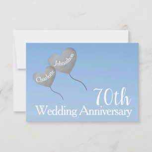 RSVP 70ste platinahuwelijksjubileumkaart Kaartje
