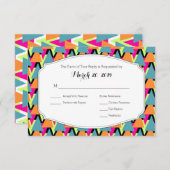 RSVP 80-stijl Geometrische patroon van bruiloft (Voorkant / Achterkant)
