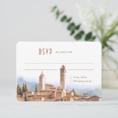 RSVP aan de Romance San Gimignano Italië Kaart (Staand voorkant)