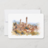RSVP aan de Romance San Gimignano Italië Kaart (Achterkant)